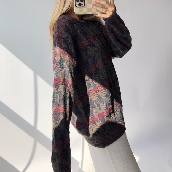 Geometric Patterned Sweater - Multicolor - Picture 2 of 6